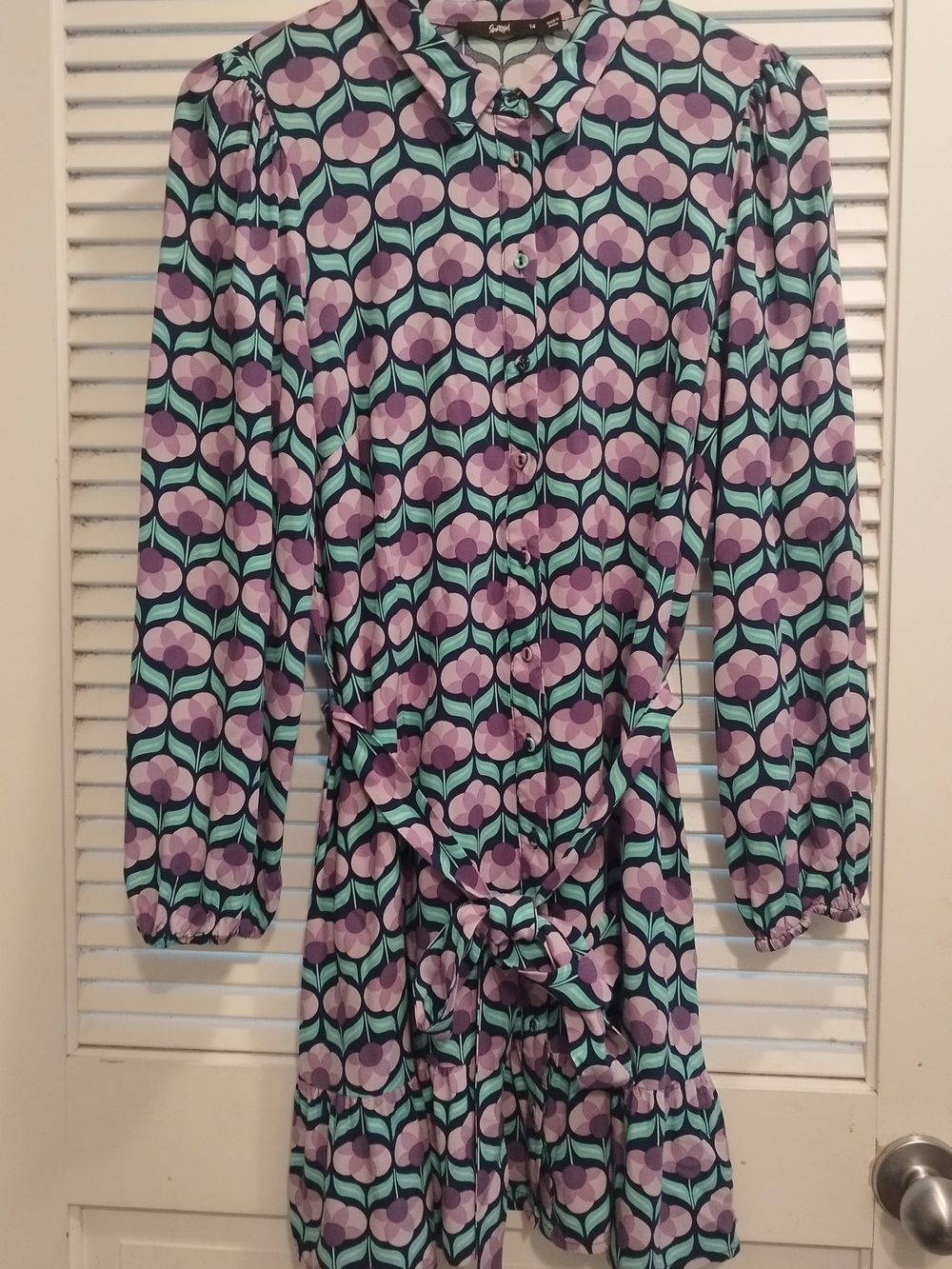 Sportsgirl Purple and Teal Floral Midi Dress